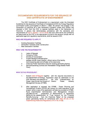 Qualification and Documentary Requirements for Issuance of Certificate.